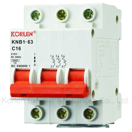 High Breaking Capacity Mini Circuit Breaker Knb1-63