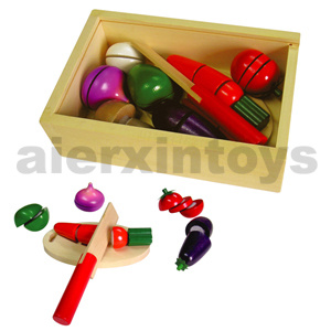Wooden Cutting Vegetable Toy (80206)