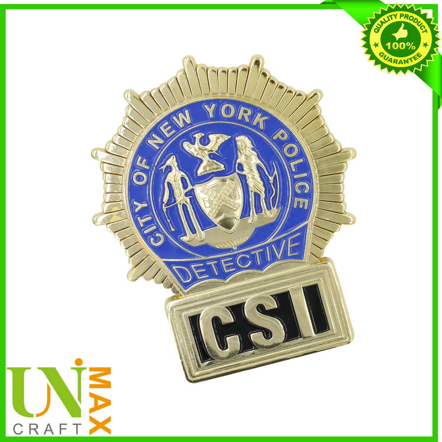 Customized Zinc Alloy Soft Enamel Police Badge