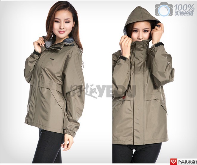 Fashion Lady Raincoat with PVC Polyester Fabric