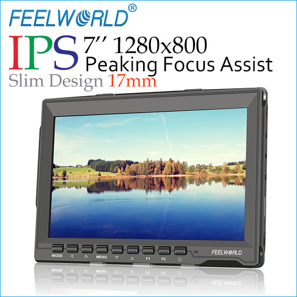 2015 Hot Sale 7-Inch LCD Video Monitor 17mm Thickness IPS 1280X800 Resolution Peaking Focus Assist Camera Stabile