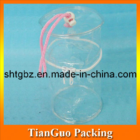 Plastic Zip Bag with Drawstring