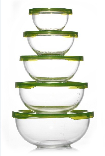 High Borosilicate Glass Salad Bowl with PP Lid