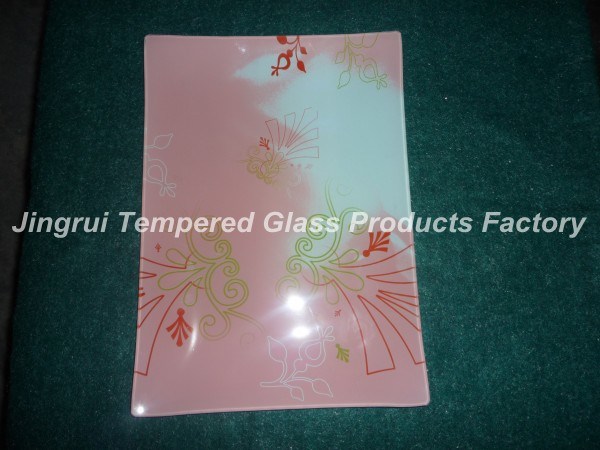 Tempered Glass Serving Tray (JRCFCOLOR007)