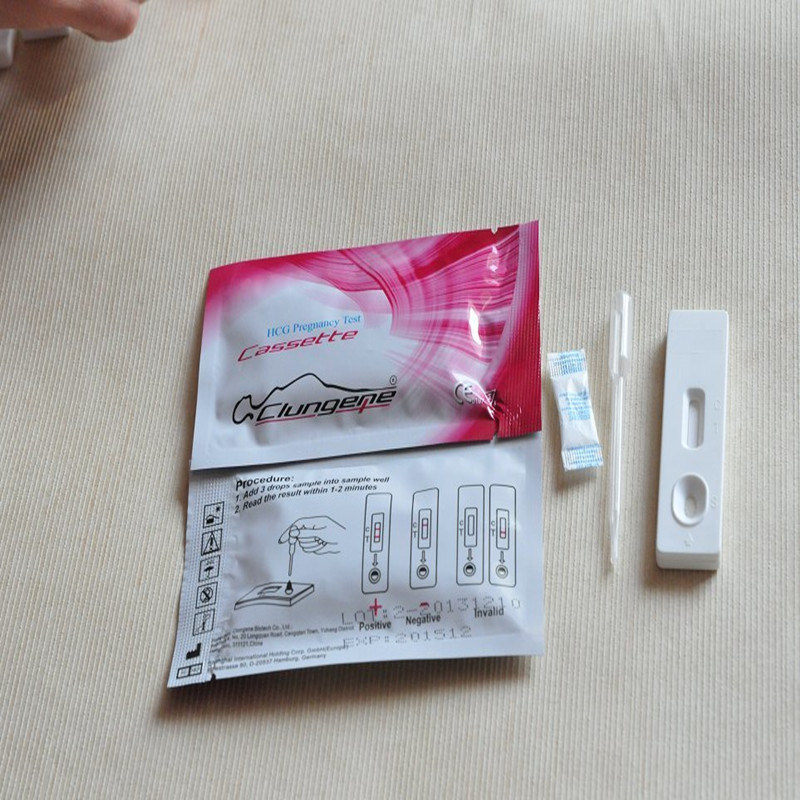 CE Approved Rapid HCG Pregnancy Cassette Test Pregnancy Card Test