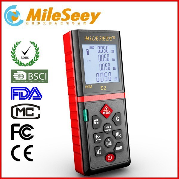 Mileseey S2 60m Laser Distance Meter-Red