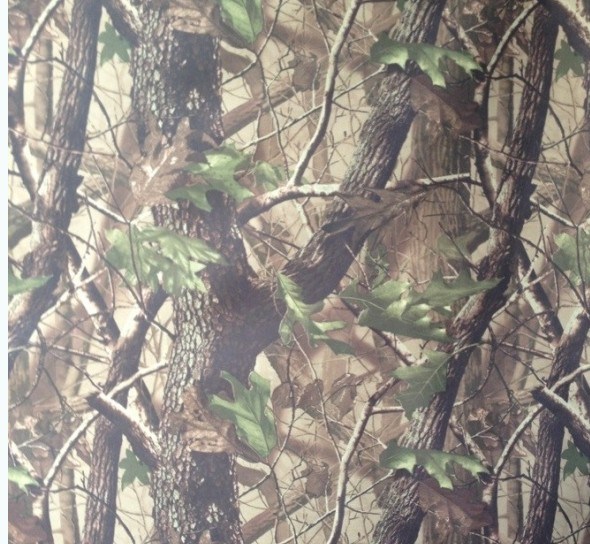 D 4x4 Green Leaf Camouflage Printed Polyester Fabric/ Calico