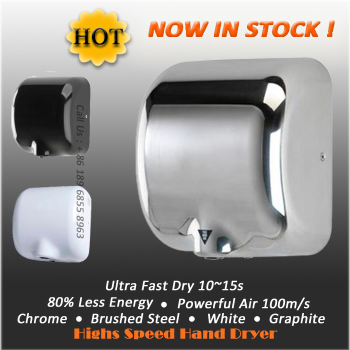1450W Electrical Automatic Hand Air Dryer Quick Jet Hand Dryer in 304 Stainless Steel Body (AK2800)