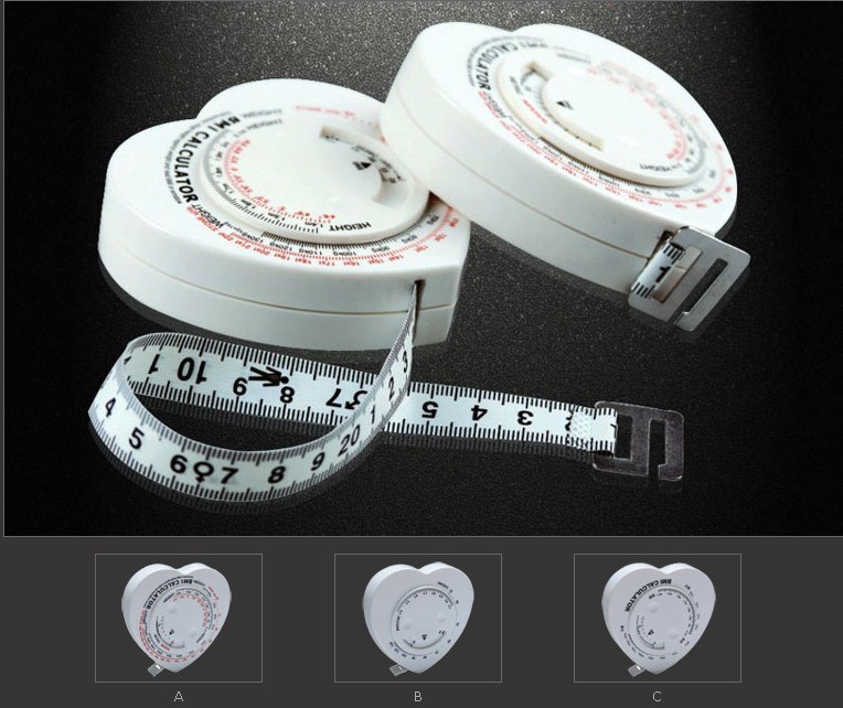 Heart BMI Tape Measure BMI Calculator Promotional Gift