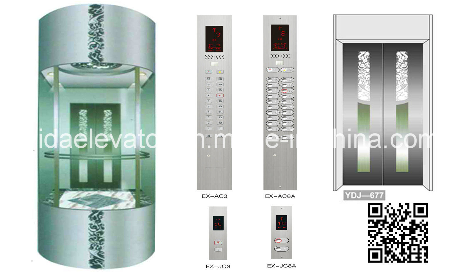 Full Wall Glass Observation Elevator From Professional Elevator Manufacturer