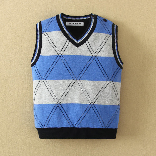Knitted Baby Wear, Boys Vest Cotton, Wholesale Designed Toddler Wear