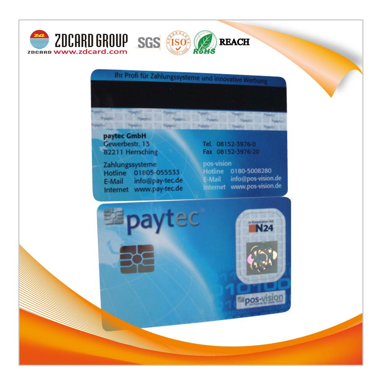 PVC Hotel Smart Key Card with Magnetic Stripe/Access Control Smart Card