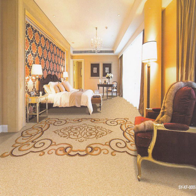 Hotel Axminster Tufted Carpet Wool Viscose Blanket Floor Carpet (YR-KF0005)