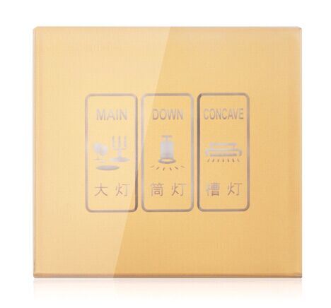 Toughened Glass Panel Touch Switch with LED Indicator