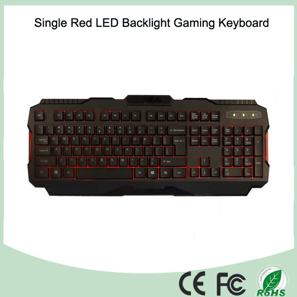 Multiple Language Available Single Red Color LED Backlit Backlight Gamer Keyboard