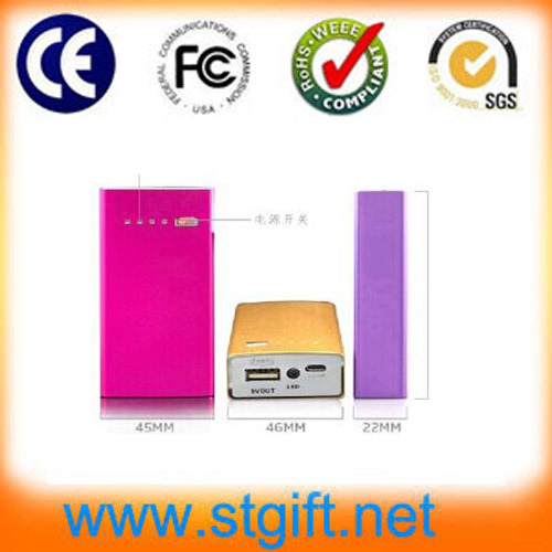 7800mAh Portable Metal Power Bank for Mobile Phone