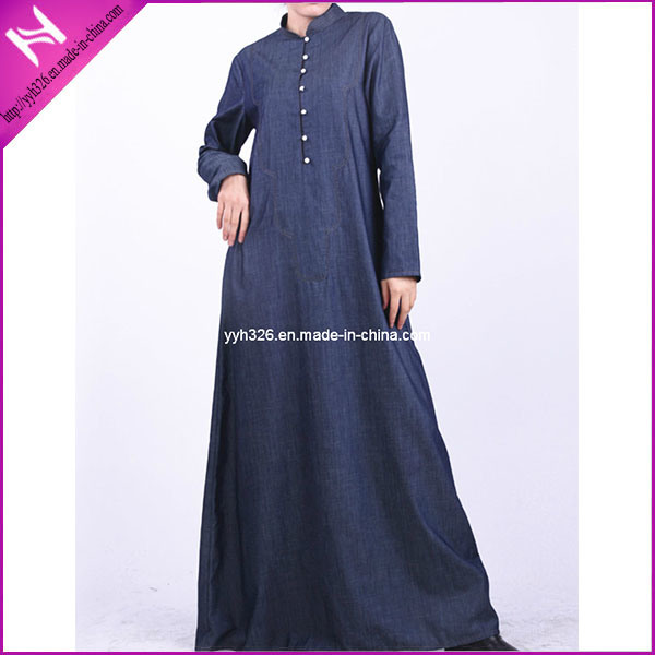 Robe Denim Skirt Ladies Abaya Muslim Dress