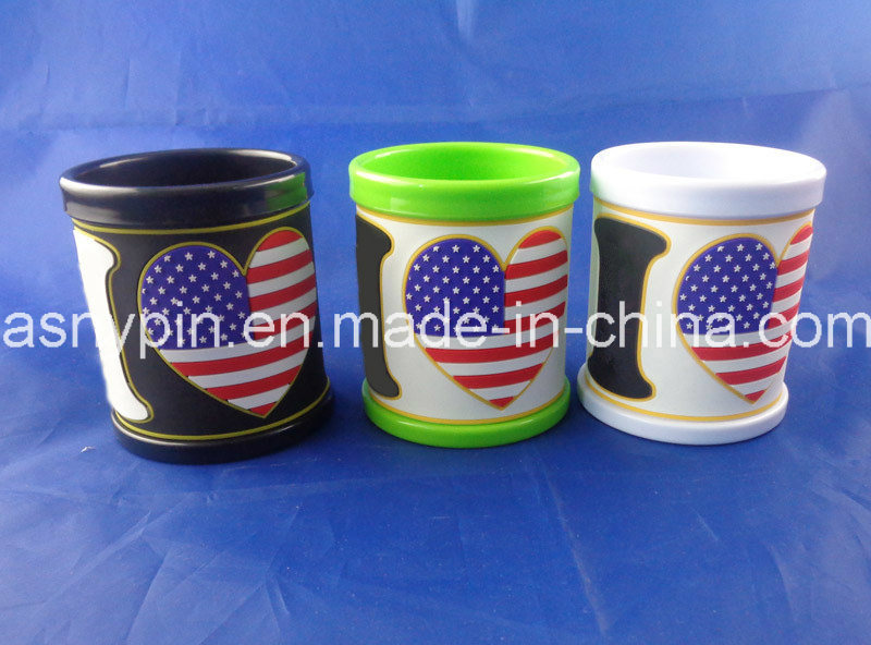 Custom PVC Rubber Mug Plastic Mugs Promotion Gifts