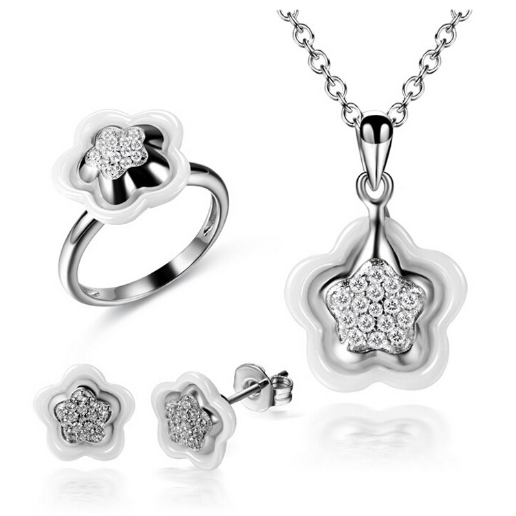 Fashion 925 Sterling Silver with Ceramic Jewellery