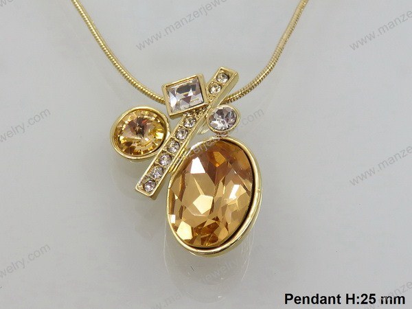 Jewellery for Girls of New Design with Big Crystal Jewelry Necklace Pendant