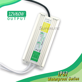 12V 5A Waterproof LED Power Supply IP67