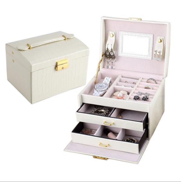 New Year Gift Box for Jewelry Box Exquisite Makeup Case Jewelry Organizer Casket Graduation Birthday Gift for Girl