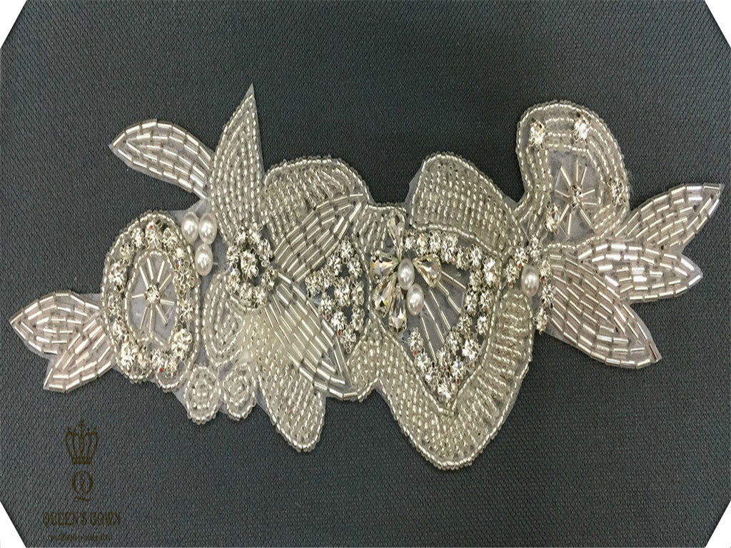 Handmade Bead Wedding Dress Belts, Rhinestone Trim DIY Accessories