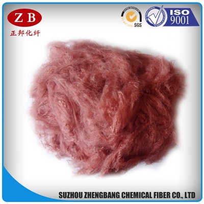 Maroon Recycled Polyester Staple Fiber
