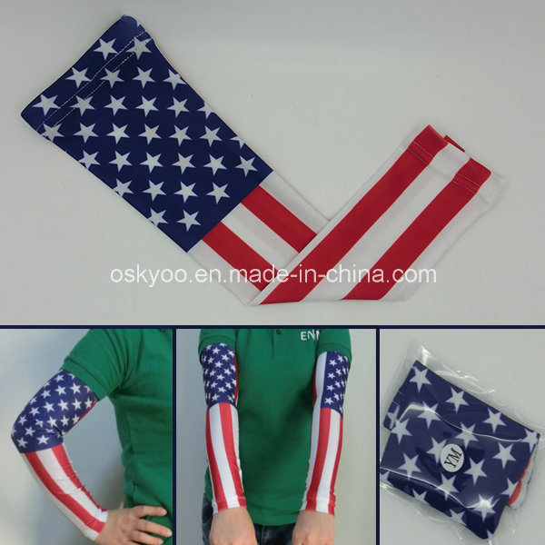 Us American Flag Sports Wear Compression Arm Sleeve