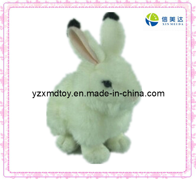 White Fluffy Plush Rabbit Toy