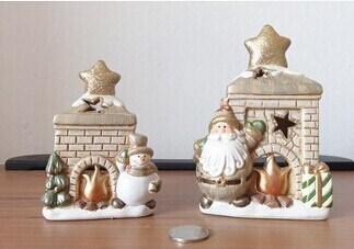 Polyresin Santa Sculpture Christmas Gifts Home Decoration