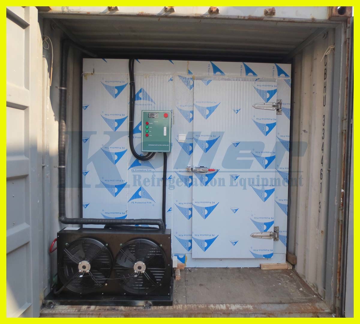 Space-Saving Containerized Cold Room for Ice Storing