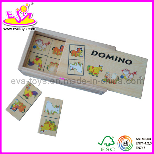 2014 New Wooden Domino Game Toy for Kids, Educational Domino Game Set for Children, Wooden Toy Domino Game for Baby Wj278168
