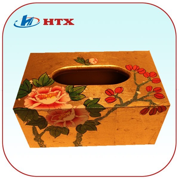 High End Wooden Packaging Box for Tissue with Special Design