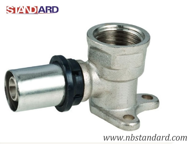 Press Pex-Al-Pex Fitting/Brass Female Elbow with Wall Plated