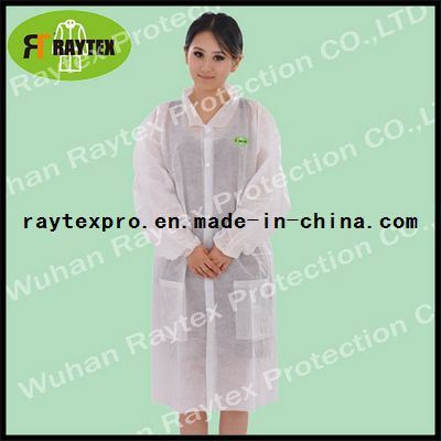 Disposable Non Woven Lab Coat with Pockets