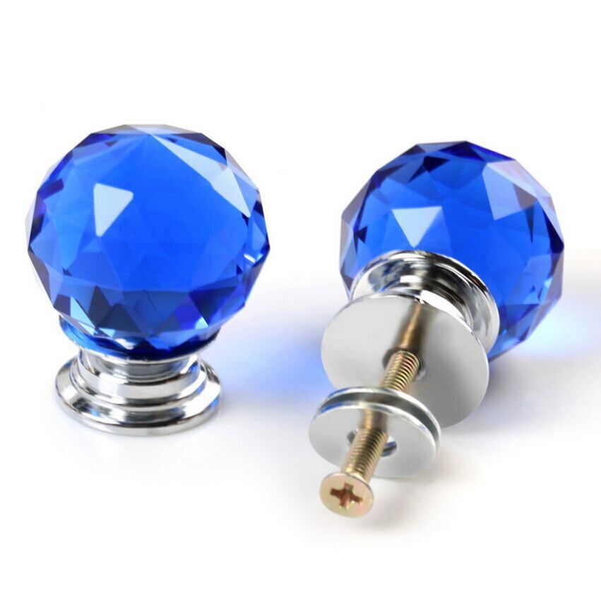 Cheap Blue Crystal Ball Knobs for Cabinet