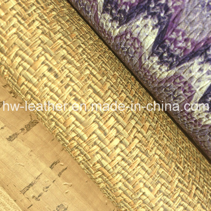 2015 Imitation Wood PU Leather for Sofa (HW-1736)