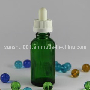Hot Selling Empty Green Glass E Liquid Bottles with Childproof Cap