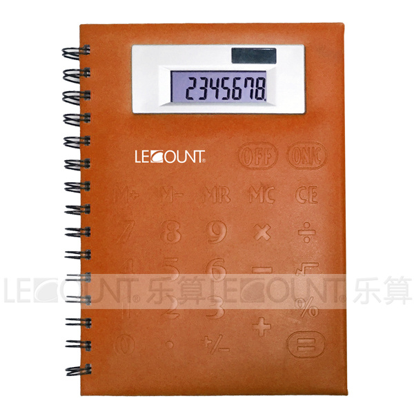 Large Size 8 Digits Notebook Calculator with PVC Front Cover (LC563A)
