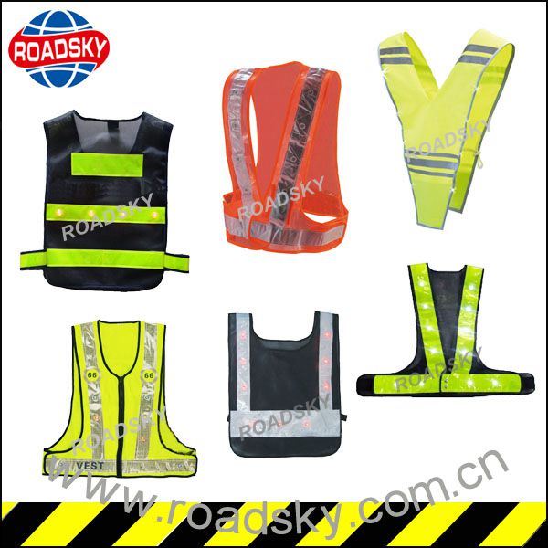 Road Work LED Reflective Safety Roadway Clothes for Police Men