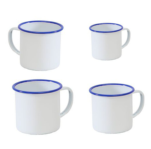 Personalized Making 5/6/7/8/9/10/11/12mm White Enamel Mug Cup
