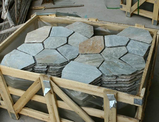 Slate Meshed Stone for Garden Paving