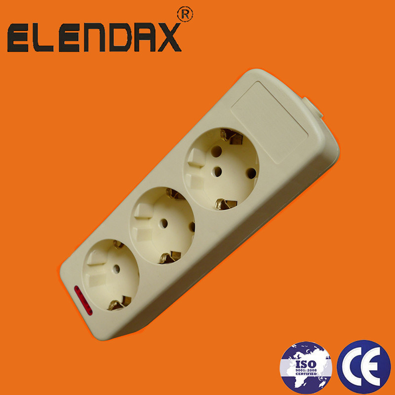 3-Way European 10/16A Extension Power Socket (E9003E)