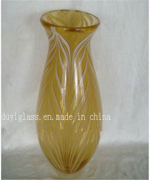 Yellow Decoration Craft Glass Vase
