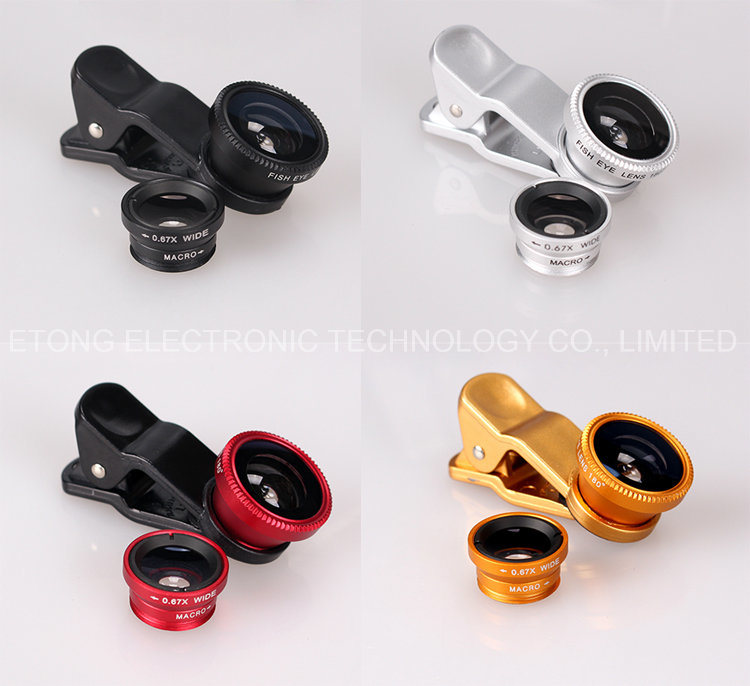 Universal Clip 3 in 1 Clip Lens for Mobile Phone