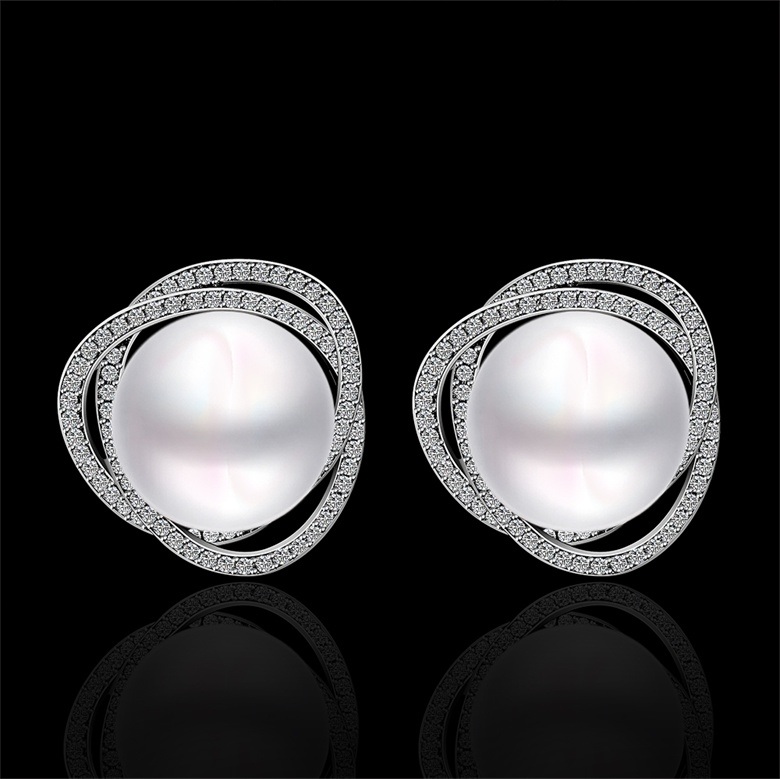High Quality 1.6X1.6cm Wholesale White Zircon Shell Imitation Pearl Jewellery Turkey Le053