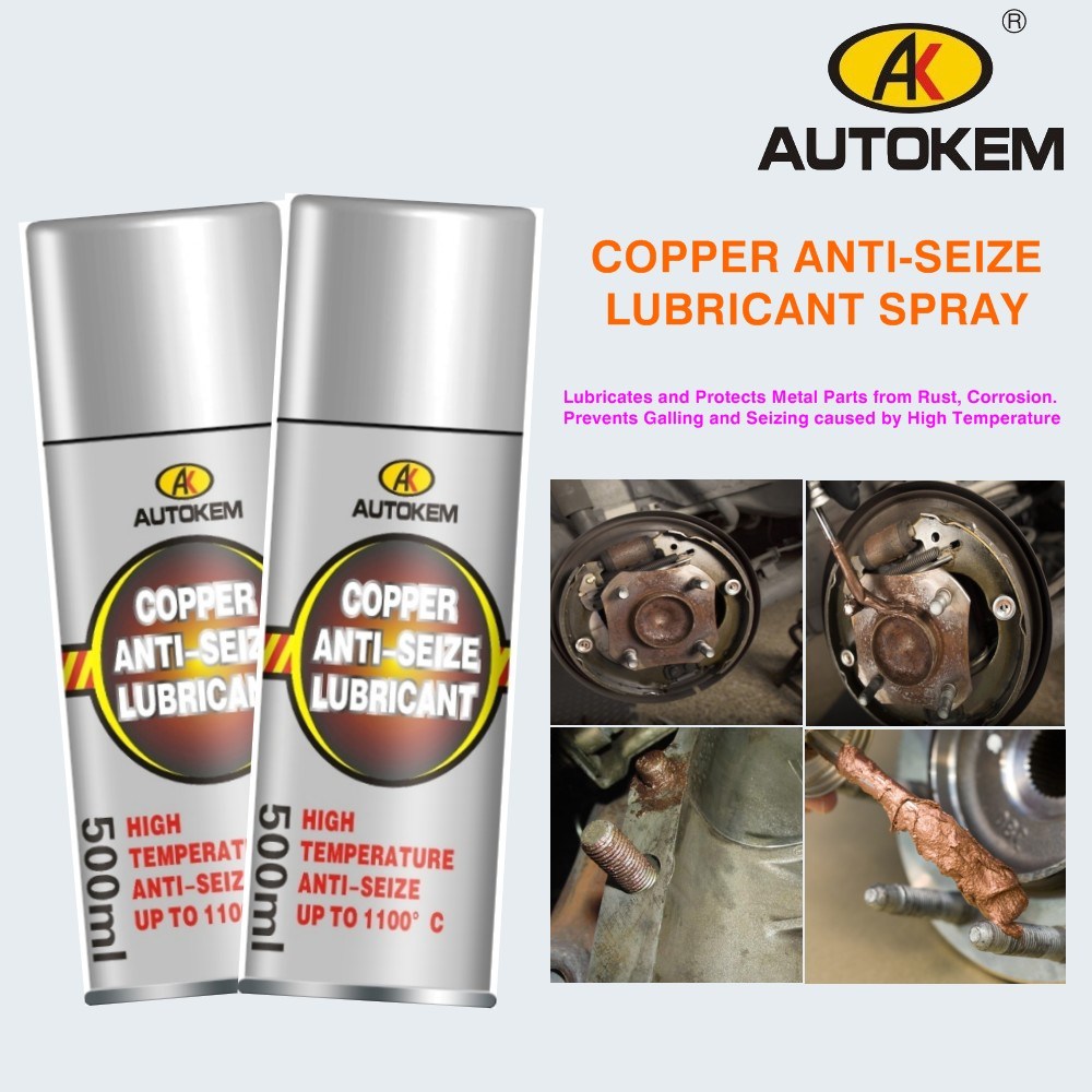 Autokem Cooper Anti-Seize Spray, Anti-Seize Lubricant, Heavy Duty Lubricant