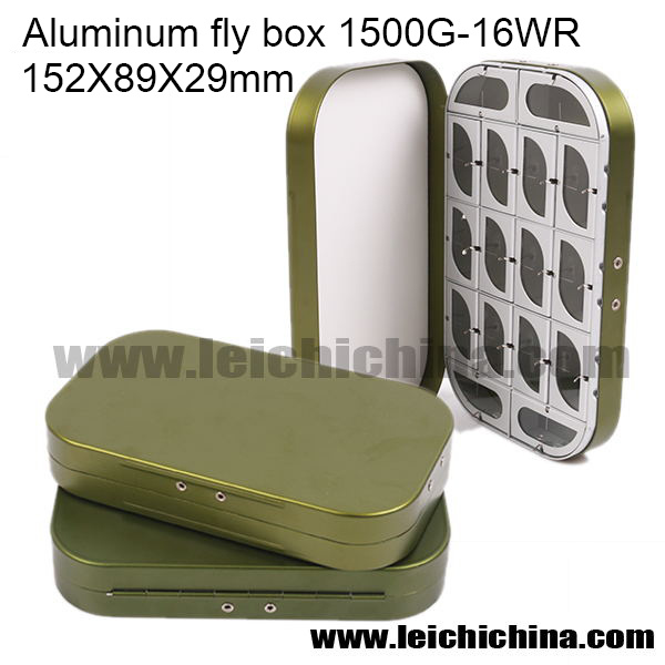 Wholesale Fly Fishing Box Aluminum Fly Box 16 Compartment