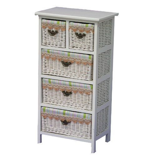 Cabinet With Willow Basket